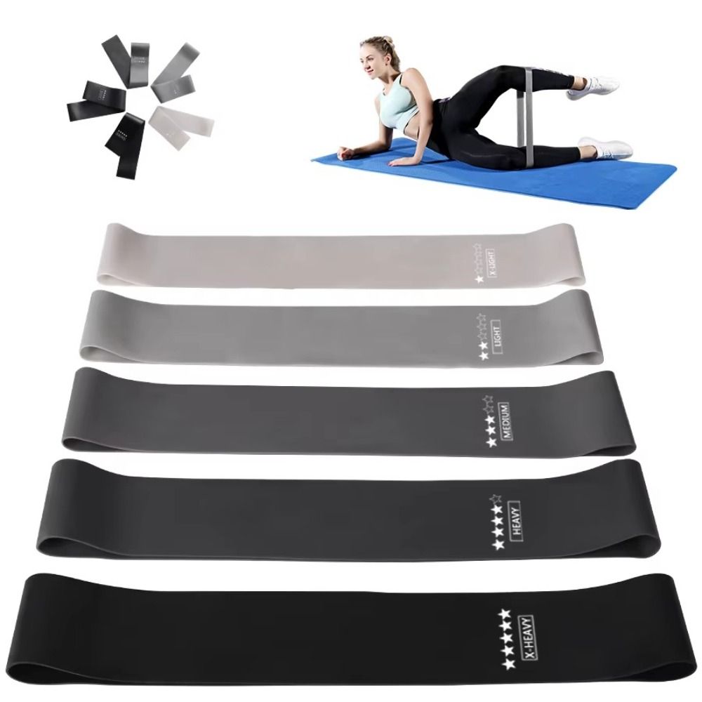 Pilates Yoga Circle - 5Pcs TPE 피트니스 저항 밴드 스트레칭