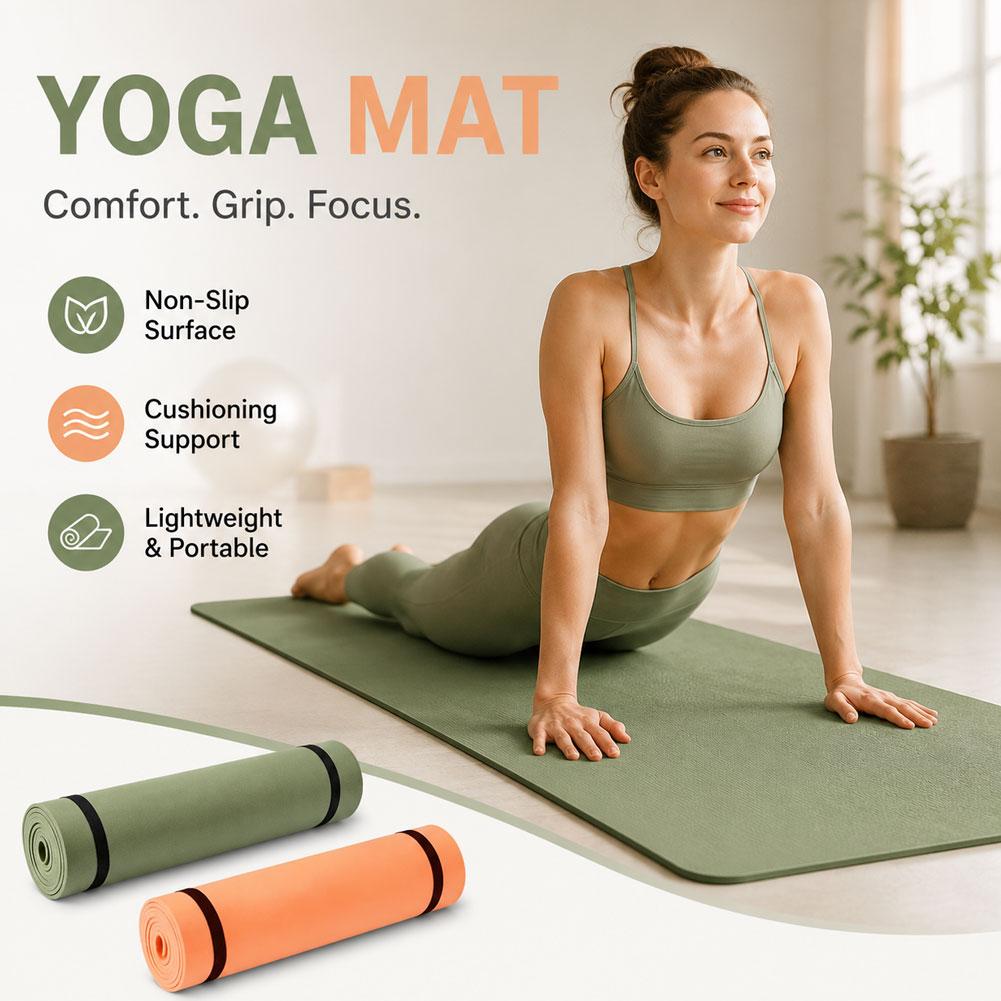 Pilates Yoga Matte - 두꺼운 요가 매트 미끄럼 방지 스포츠