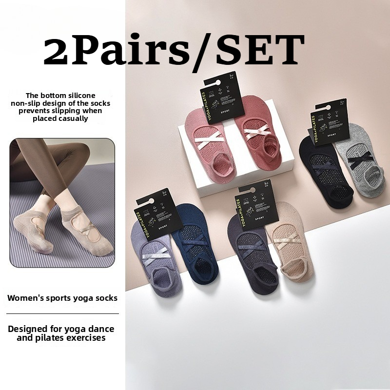 Pilates Yoga Clothes - 2 쌍 통기성 면 땀 흡수