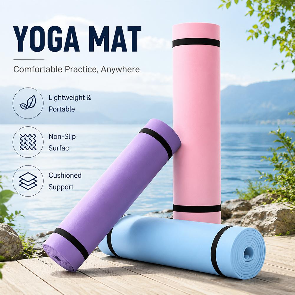 Pilates Yoga Matte - 1/2Pcs 두꺼운 요가 매트 미끄럼 방지