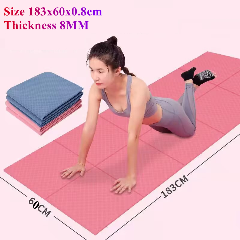 접이식 휴대용 183x60CM 요가 매트 8MM 두께  - Pilates Yoga Matte 리뷰 및 가격