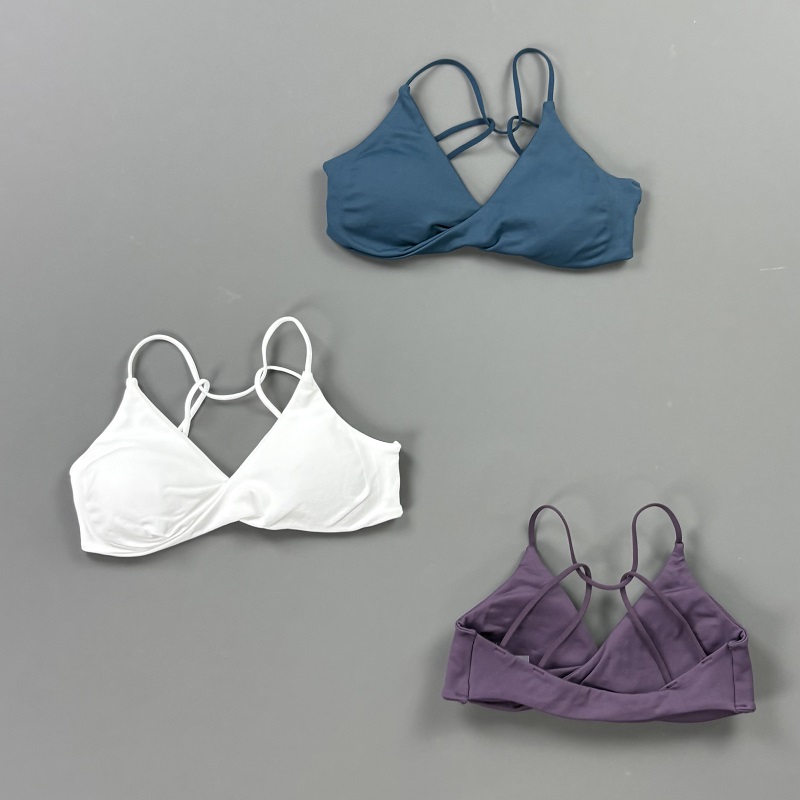 비전 여성 스포츠 브라 V넥 트위스트 프론트 얇은 스트 - Pilates Yoga And Gym 리뷰 및 가격