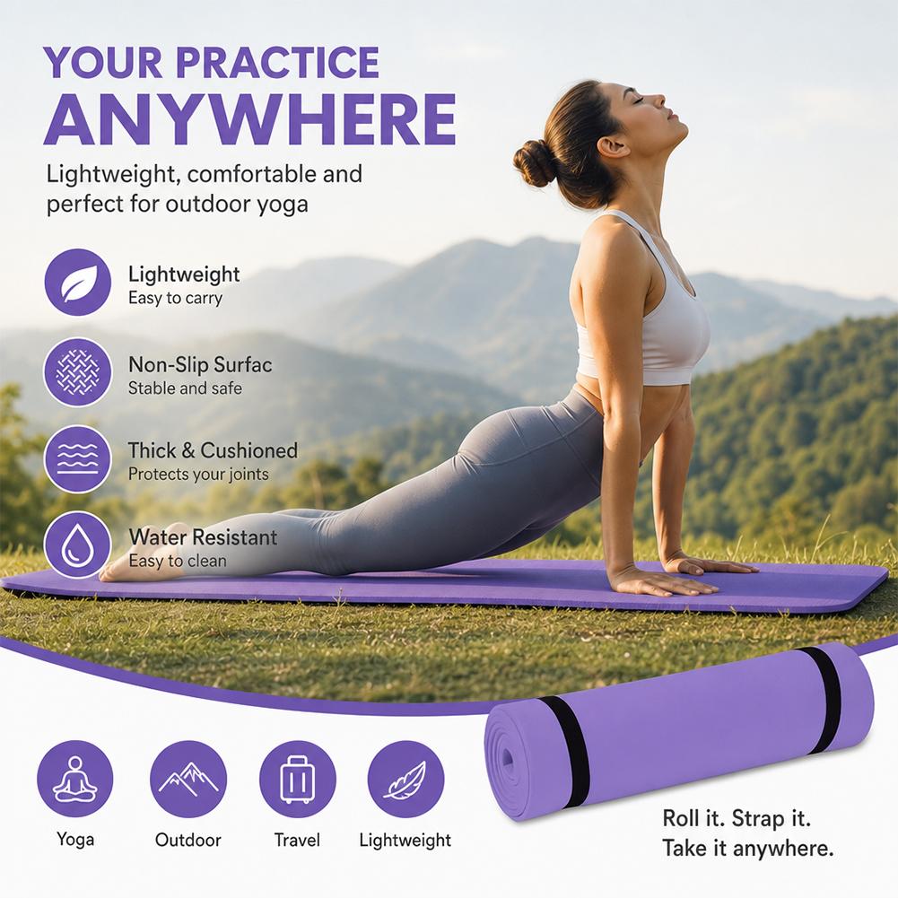 1/2Pcs 두꺼운 요가 매트 미끄럼 방지 스포츠 피트 - Pilates Yoga Matte 리뷰 및 가격